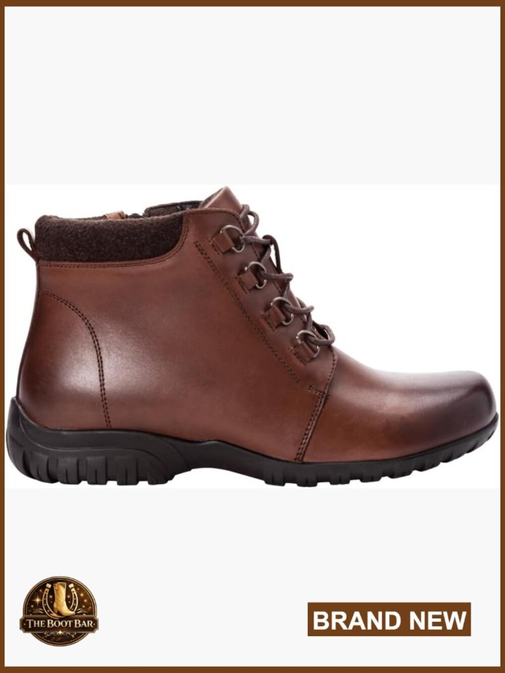 Leather Ankle Booties with Zip, Memory Foam Insole, Comfort Walking Boots